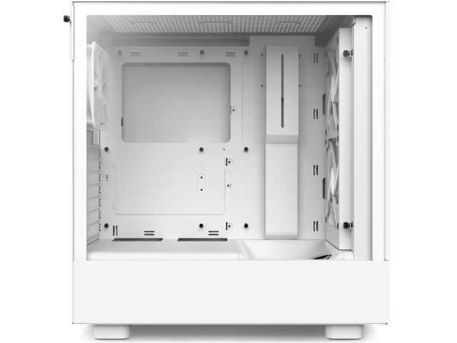 Кутия NZXT H5 Flow RGB Matte White, Mid-Tower 