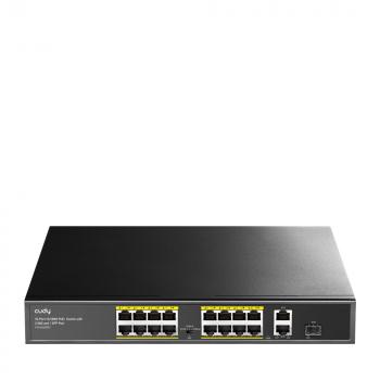 Switch Cudy FS1018PS1, 16-Port 10/100M PoE+ Switch, 2 x Gigabit ports, 1 x SFP Slot