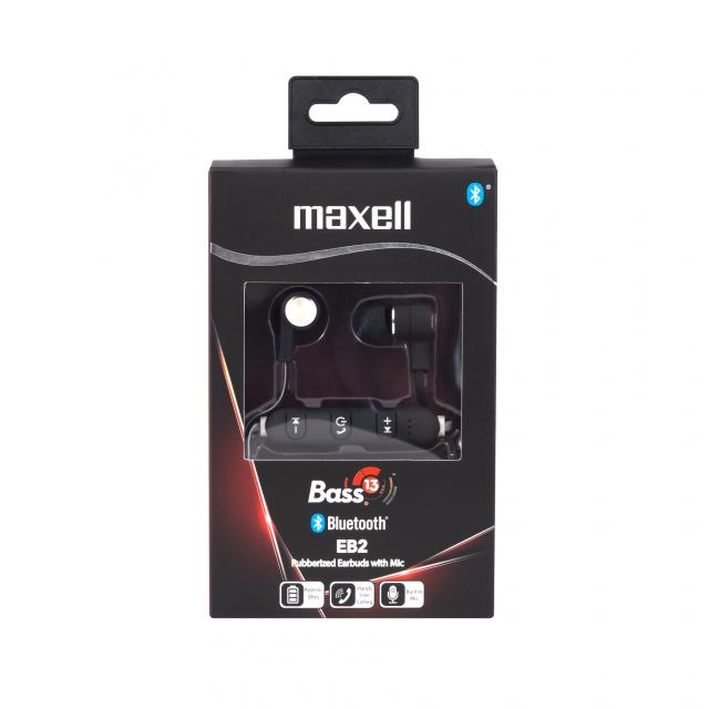 Блутут слушалки Maxell B13-EB2, Микрофон, Черен 