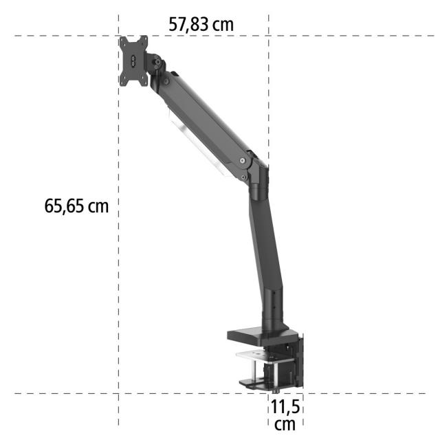 Hama Monitor Holder, Height-adjustable with Gas Spring, Swivel/Tilt, 13" - 35" 