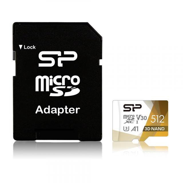 Карта памет Silicon Power Superior Pro, 512GB, microSDXC, Class 10, SD Adapter 