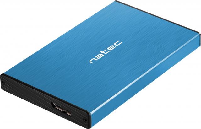 Чекмедже за твърд диск 2,5’’, Natec Rhino Go, USB 3.0, син 