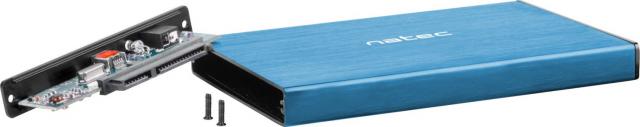 Чекмедже за твърд диск 2,5’’, Natec Rhino Go, USB 3.0, син 