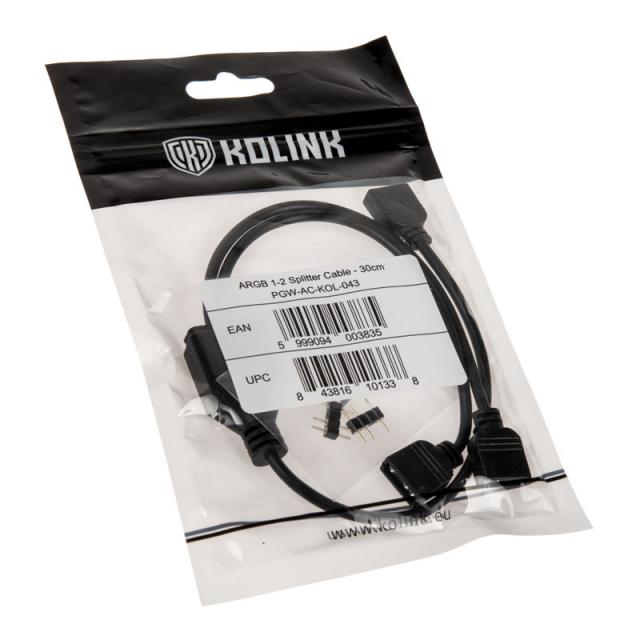 Kolink Y-cable for 2x 3-pin ARGB Accessories 