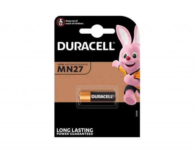 Алкална батерия DURACELL 12 V 1 бр. в опаковка за аларми А27 LR27 MN27 