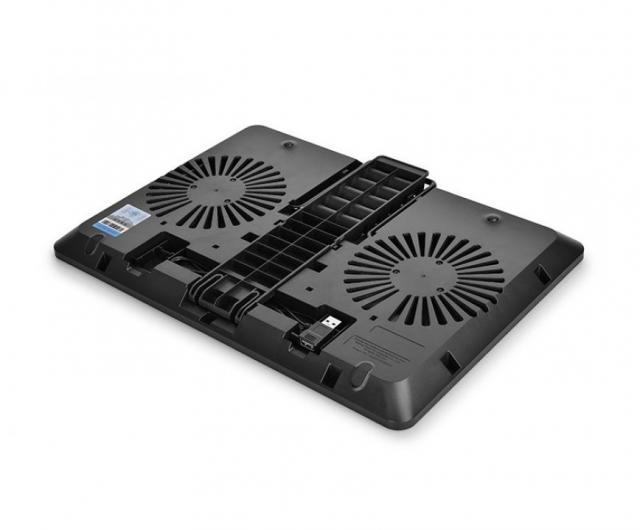 Notebook Cooler DeepCool U-PAL, 15.6", 140 mm, Black 