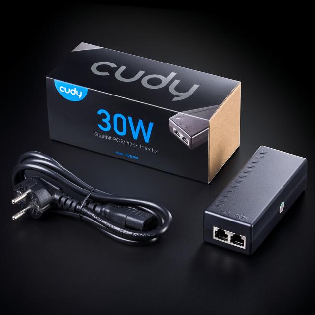 Cudy POE200, 30W Gigabit PoE+/PoE Injector, 1 x 10/100/1000Mbps 