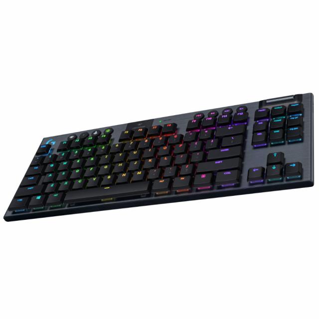 Безжична геймърска механична клавиатура Logitech, G915 TKL Black Lightsync RGB, GL Linear суичове 