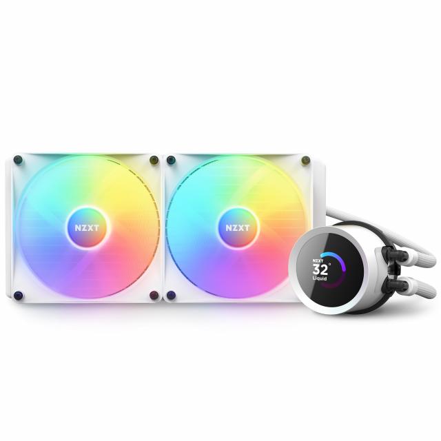 AIO Liquid Cooler NZXT Kraken 280 RGB White, LCD Display 