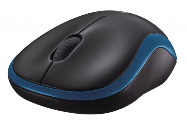 Wireless optical mouse LOGITECH M185, Blue, USB 