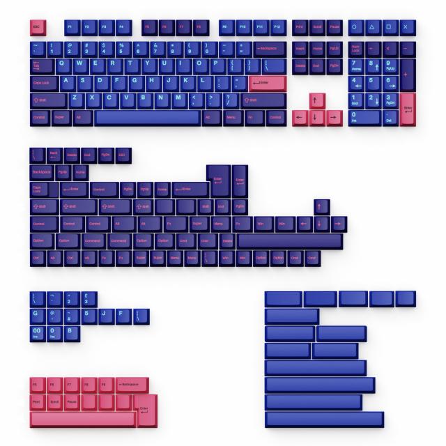 Капачки за механична клавиатура Keychron Cherry Profile Double - Shot PBT Full Set 219 Keycaps - Player 