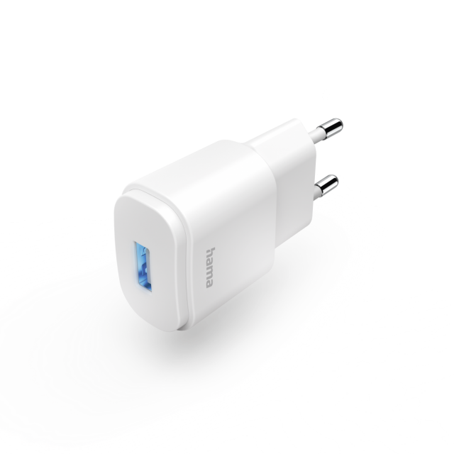 Hama Charger with USB-A Socket, 6 W, white 