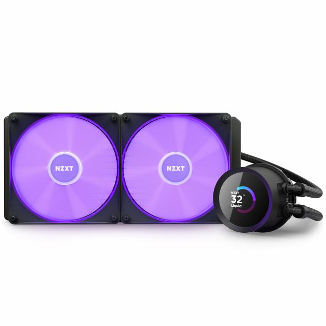 AIO Liquid Cooler NZXT Kraken 280 RGB Black, LCD Display 