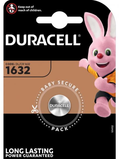 Бутонна батерия DURACELL CR-1632, 3V, Литиева  