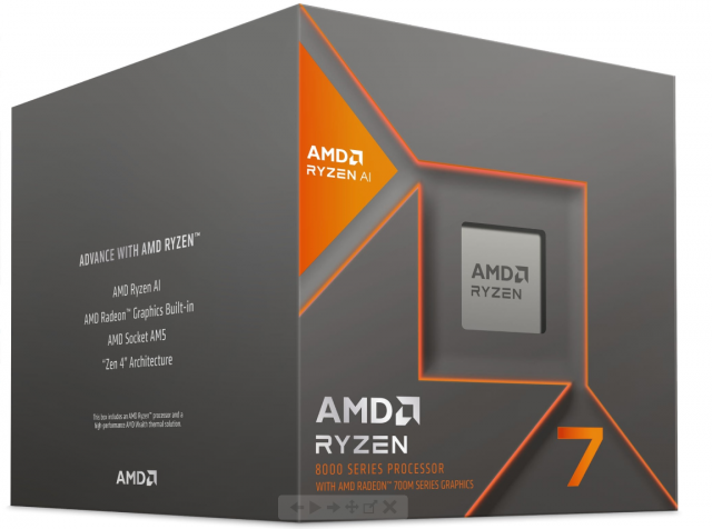 Процесор AMD RYZEN 7 8700G, 8-Core 4.2GHz (Up to 5.1GHz) 24MB Cache, 65W, AM5, BOX 