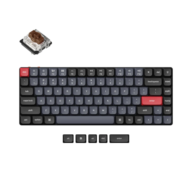 Геймърска механична клавиатура Keychron K3 Pro QMK/VIA - HS, Low Brown Switch 