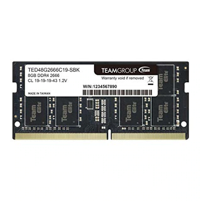 Memory Team Group Elite DDR4 SO-DIMM 8GB 2666MHz CL19-19-19-43 1.2V TED48G2666C19-S01 