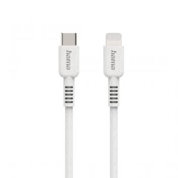 Кабел за зареждане HAMA "Eco", USB-C - Lightning, 1 м, 187284