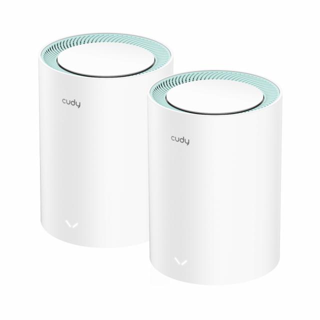 Безжичен рутер Cudy M1300, 2-pack, AC1200 Dual Band, 2.4/5 GHz, 300 -  867 Mbps 