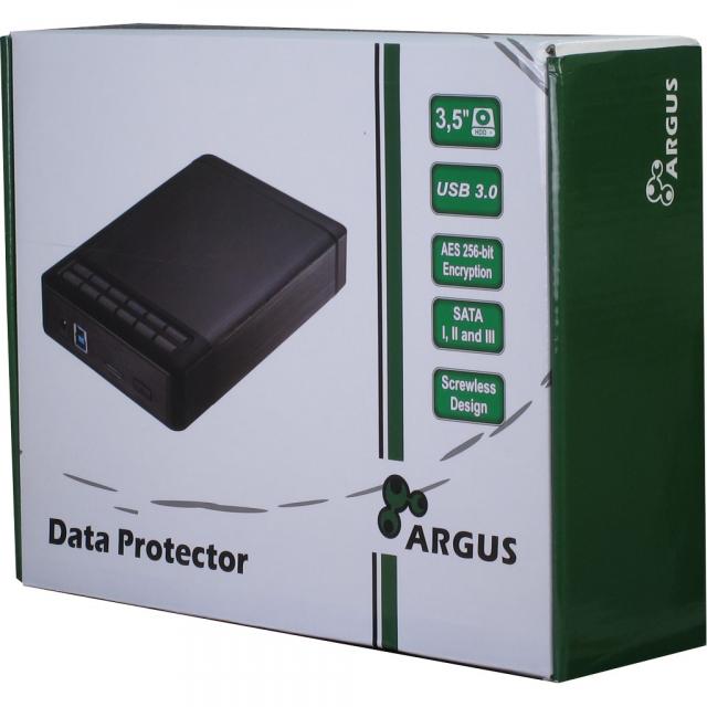 Enclosure HDD Rack Inter-Tech Argus GD-35LK01 3.5" USB 3.0, 256-bit AES Encryption 