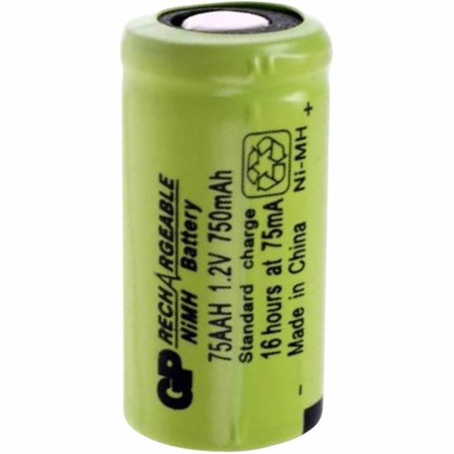 Акумулаторна батерия   NiMH 75AAH-B  2/3AA  1.2V 600mAh 1бр. GP BATTERIES 