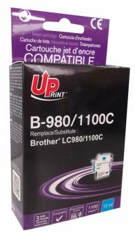 Ink cartridge INKTEC, Brother LC1100C/980C/67C/65C/61C/38C, Blue