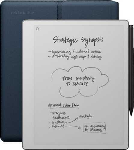 Tablet reMarkable Paper Pure 10.3” Paper Tablet Bundle with Marker Plus and Sleeve Folio - Ocean Blue 