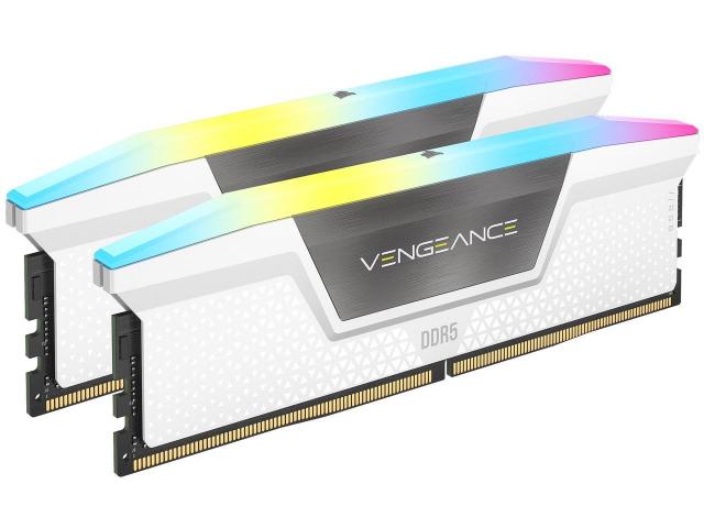 Памет Corsair Vengeance White RGB 32GB(2x16GB) DDR5 6000MHz CL36 CMH32GX5M2E6000C36W 