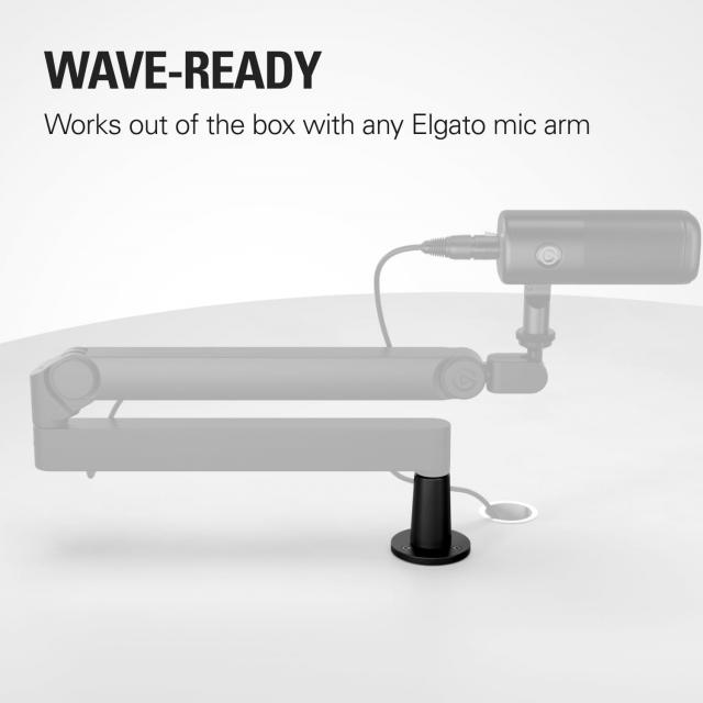 Elgato Desk Plate for Wave Mic Arm - Black 