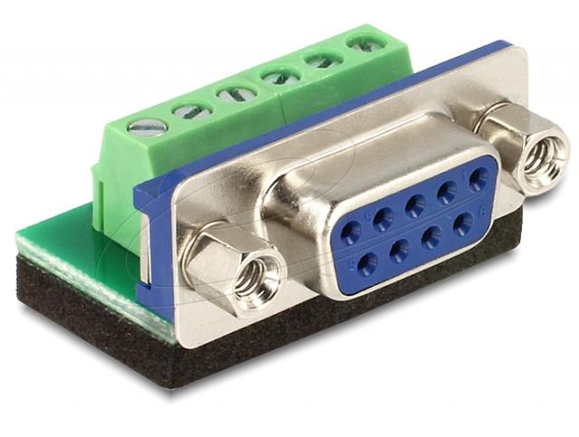 Delock Terminal block > D-Sub 9 pin female 