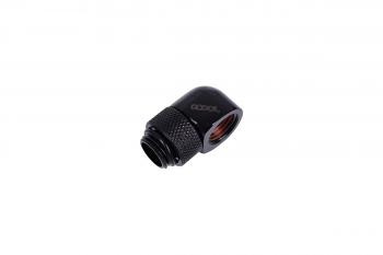 Alphacool HF L-connector G1/4 outer thread rotatable to G1/4 inner thread - deep black