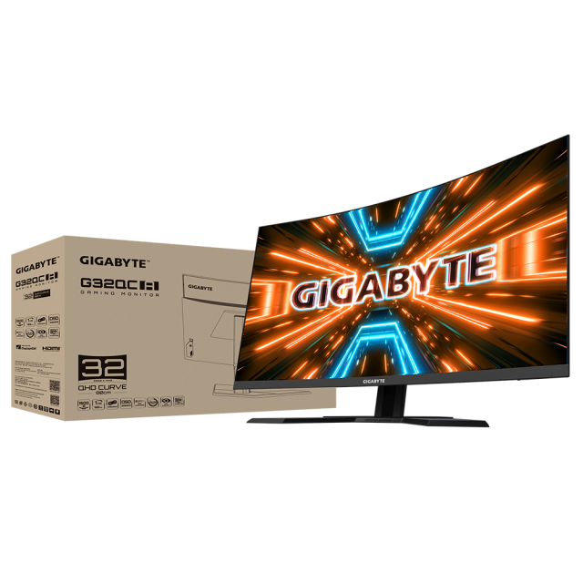 Gaming Monitor Gigabyte G32QC, 31.5" VA QHD, Curved 1500R, 165Hz, 1ms 