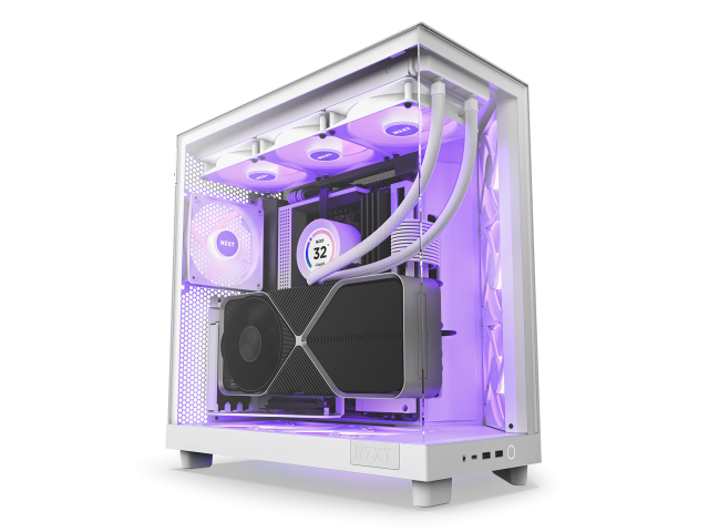 Кутия NZXT H6 Flow RGB Matte White - Middle Tower 