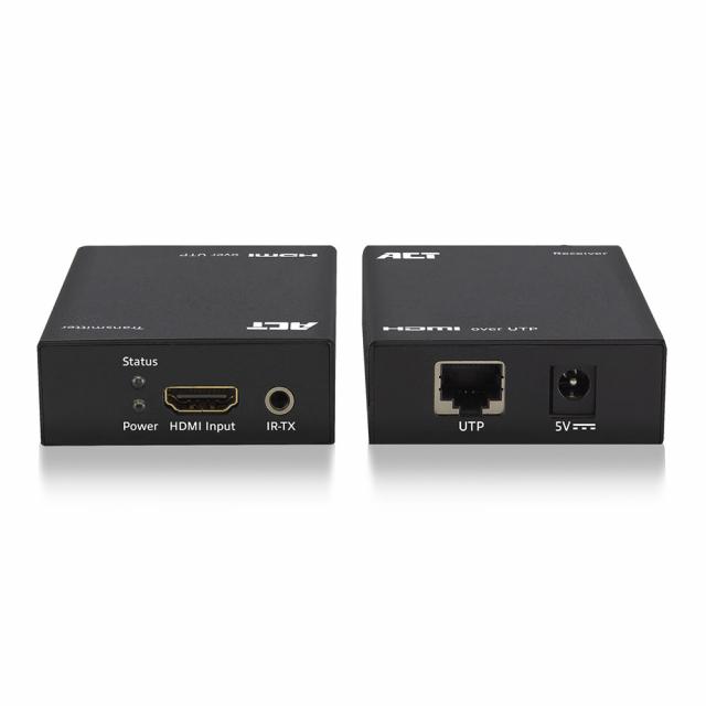 HDMI extender set, single Cat6, 60 meter, 3D and IR support 