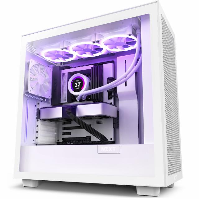 Кутия NZXT H7 Flow Matte White 