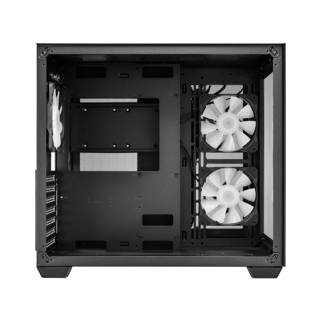 Кутия FSP CMT380 Black ARGB TG, ATX Mid Tower, Черна 