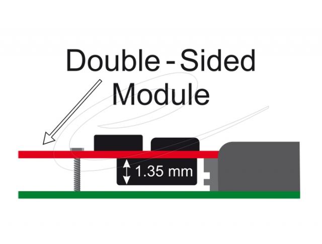 Delock Adapter from mSATA to M.2 Key B slot 