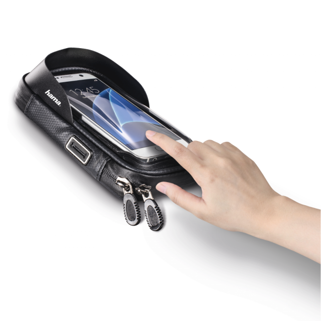 Hama "Multi" Smartphone Bag as Handlebar Bag for Bicycles, Waterproof 