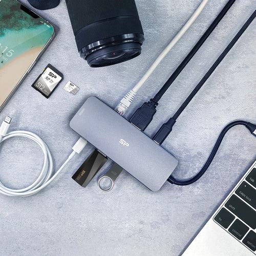 Silicon Power SR30 8-in-1 Docking Station USB C 