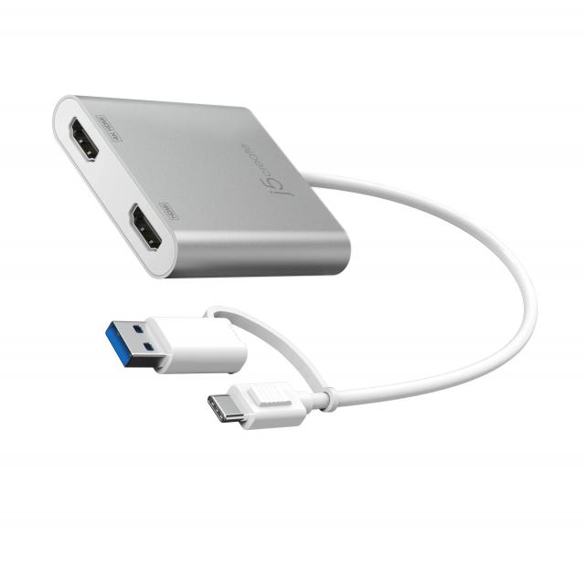 j5create USB-C to Dual HDMI Multi-Monitor Adapter 