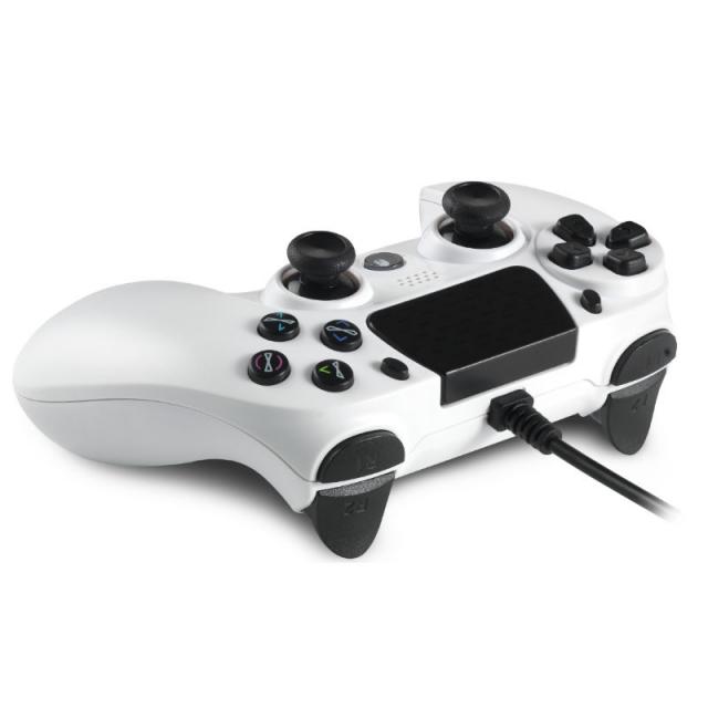 Wired Gamepad Spartan Gear Hoplite for PC and PS4, White 