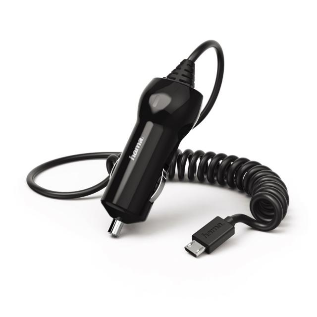 Hama Car Charger, Micro-USB, 1.2 A, black 