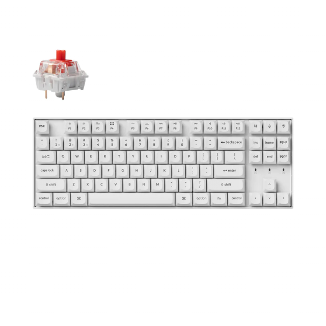 Mechanical Keyboard Keychron K8 Pro White K Pro Red RGB 