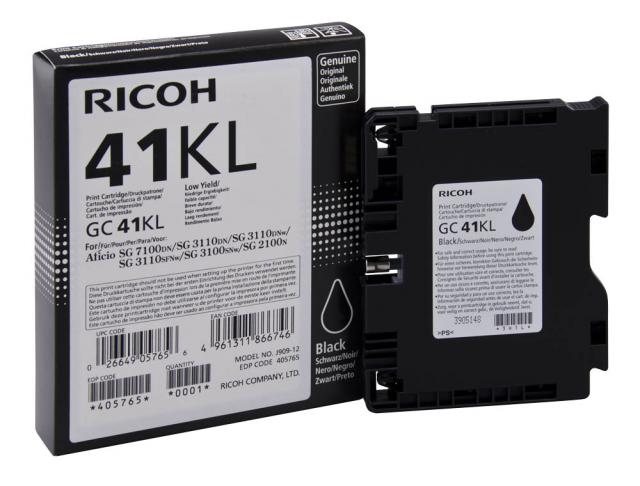 Gel ink RICOH GC 41KL, GelJet SG 2100N/2100DN,600 pages, Black 