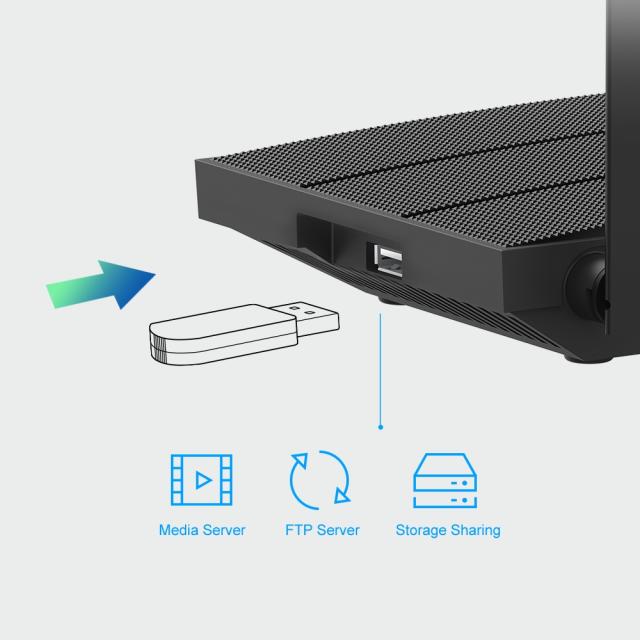 Безжичен рутер TP-Link Archer C6U AC1200, 2.4/5 GHz, 300 - 867Mbps, 10/100/1000 