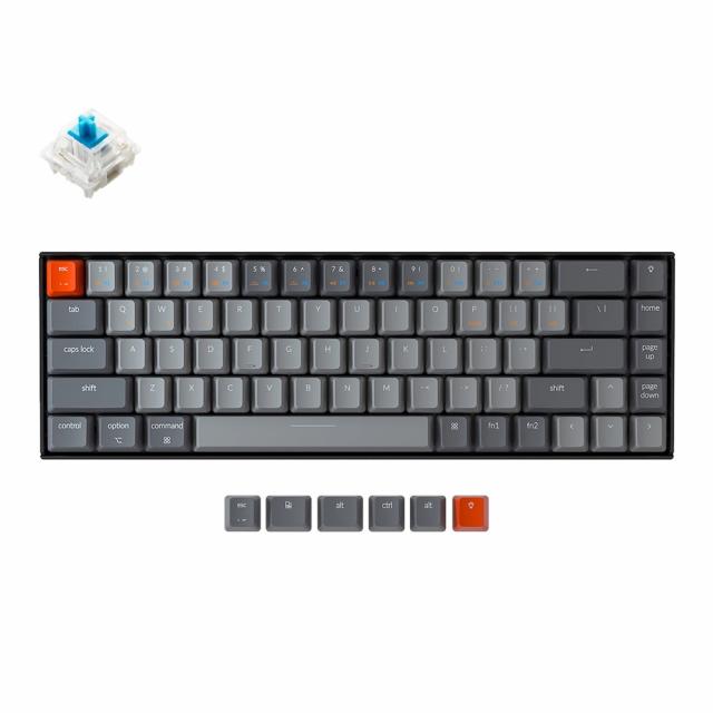 Геймърска Механична клавиатура Keychron K6 Hot-Swappable 65% Gateron Blue Switch RGB LED ABS 