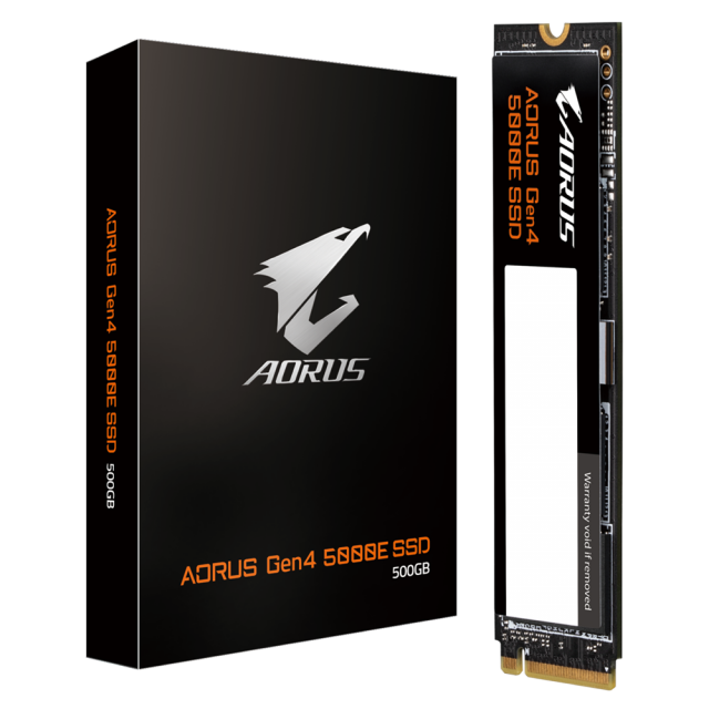 SSD Gigabyte AORUS 5000E 500GB, NVMe, PCIe Gen4 