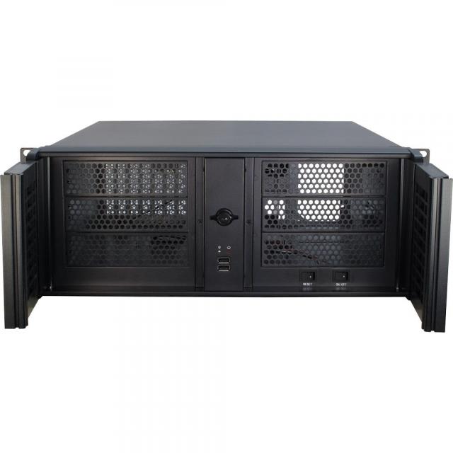 Кутия InterTech 4U-4098-S, 4U, 19", Чернa 