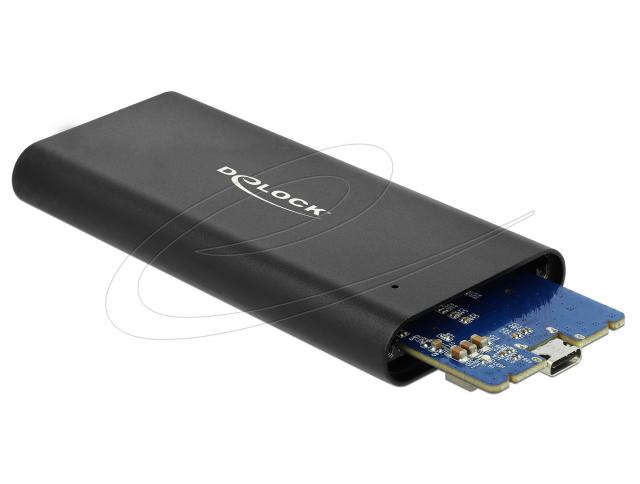 Delock External Enclosure for M.2 NVMe PCIe SSD with SuperSpeed USB 10 Gbps (USB 3.1 Gen 2) USB Type-C™ female 