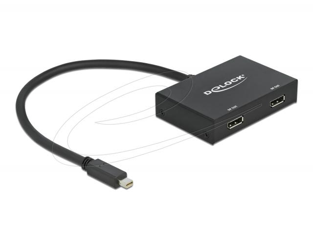 Delock DisplayPort 1.2 Splitter 1 x DisplayPort in > 2 x DisplayPort out 4K 